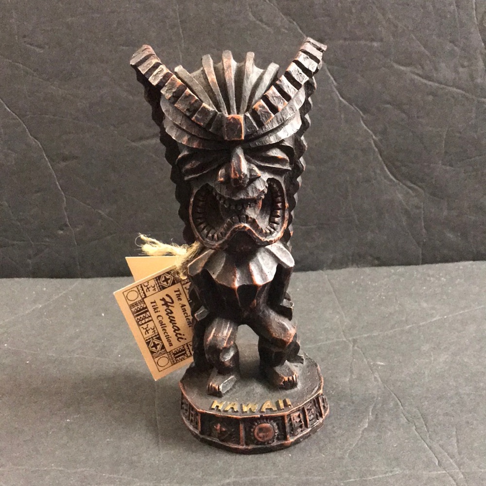 KC Company Hawaiian God of Money Tiki Hapa Wood